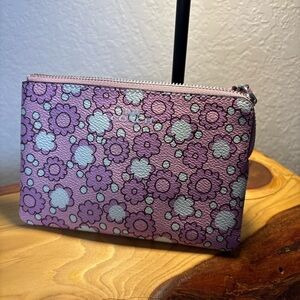 Coach Lavender Floral Wristlet
